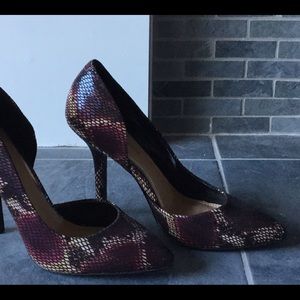 BCBG Snakeskin Print Heels Sz 6.5
